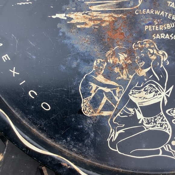 Restyled Repurposed Vintage Florida Souvenir Magnetic Tray & 3 Magnets 1950’s - Picture 10 of 12